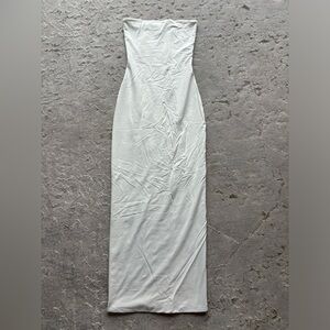 Meshki White Strapless Midi Dress
